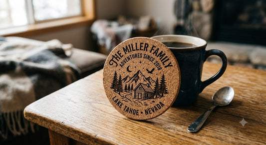 Personalized Natural Cork Coaster